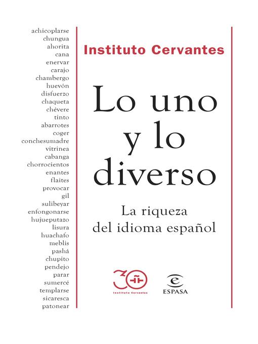 Title details for Lo uno y lo diverso by Instituto Cervantes - Available